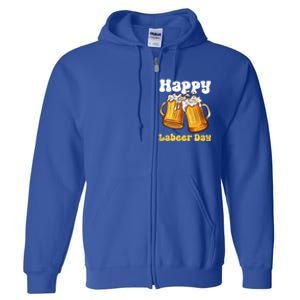 Groovy Happy Labor Day Or Labeer Day Celebrate Day Off Mom Gift Full Zip Hoodie