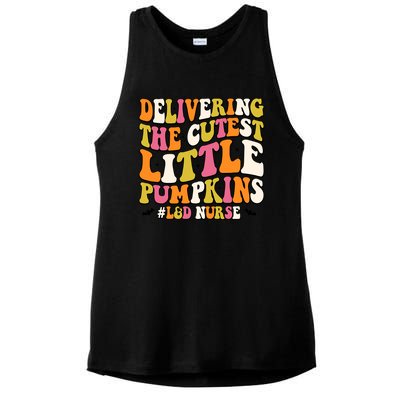 Groovy Halloween Labor And Delivery Nurse L And D Nurse Gift Ladies PosiCharge Tri-Blend Wicking Tank