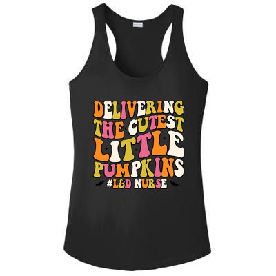 Groovy Halloween Labor And Delivery Nurse L And D Nurse Gift Ladies PosiCharge Competitor Racerback Tank