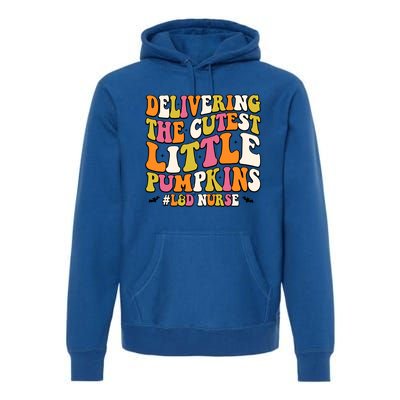 Groovy Halloween Labor And Delivery Nurse L And D Nurse Gift Premium Hoodie