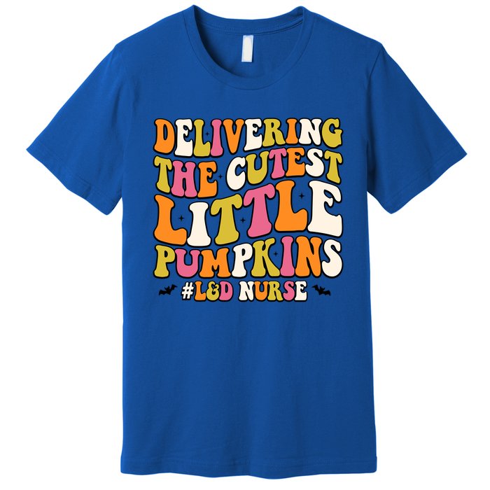 Groovy Halloween Labor And Delivery Nurse L And D Nurse Gift Premium T-Shirt