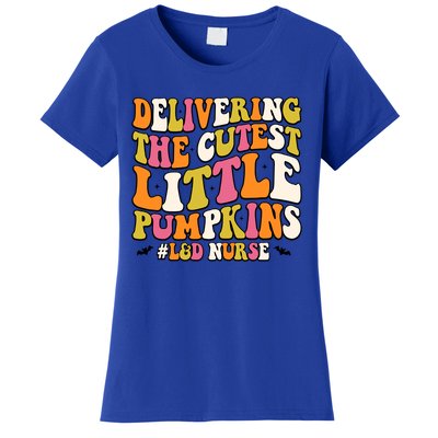 Groovy Halloween Labor And Delivery Nurse L And D Nurse Gift Women's T-Shirt