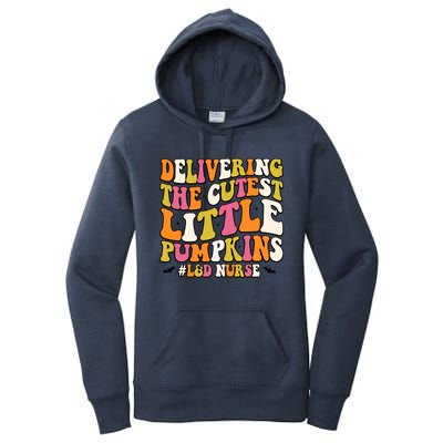 Groovy Halloween Labor And Delivery Nurse L And D Nurse Gift Women's Pullover Hoodie