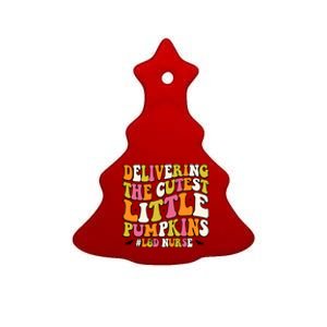 Groovy Halloween Labor And Delivery Nurse L And D Nurse Gift Ceramic Tree Ornament