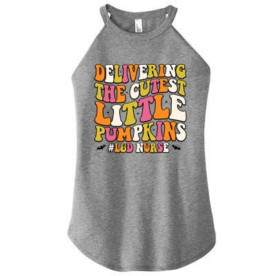 Groovy Halloween Labor And Delivery Nurse L And D Nurse Gift Women’s Perfect Tri Rocker Tank