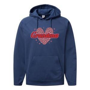 Grandma Heart Love Family Matching Performance Fleece Hoodie