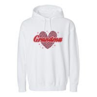 Grandma Heart Love Family Matching Garment-Dyed Fleece Hoodie