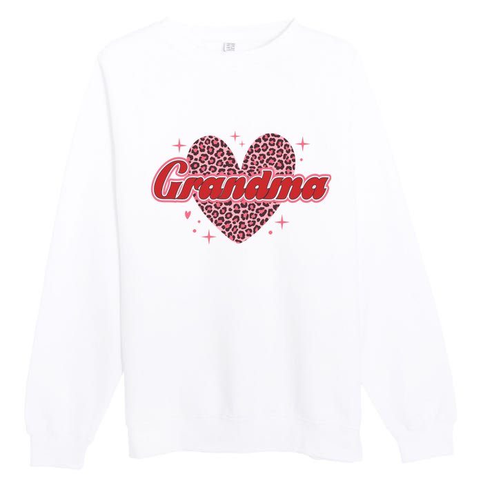 Grandma Heart Love Family Matching Premium Crewneck Sweatshirt