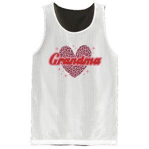 Grandma Heart Love Family Matching Mesh Reversible Basketball Jersey Tank