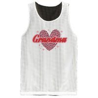 Grandma Heart Love Family Matching Mesh Reversible Basketball Jersey Tank