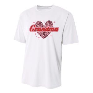 Grandma Heart Love Family Matching Performance Sprint T-Shirt