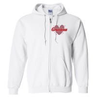 Grandma Heart Love Family Matching Full Zip Hoodie