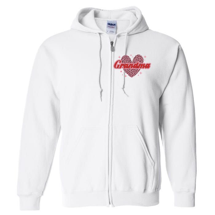 Grandma Heart Love Family Matching Full Zip Hoodie