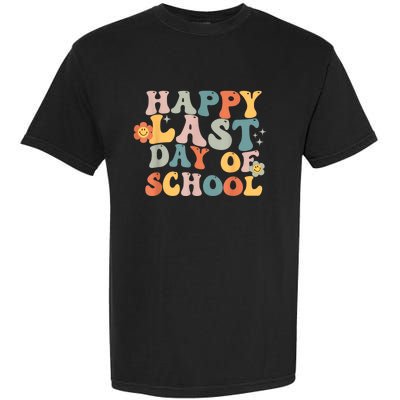 Groovy Happy Last Day Of School Teacher End Of School Year Garment-Dyed Heavyweight T-Shirt