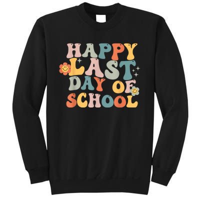 Groovy Happy Last Day Of School Teacher End Of School Year Sweatshirt