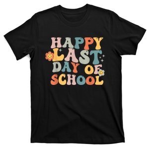 Groovy Happy Last Day Of School Teacher End Of School Year T-Shirt