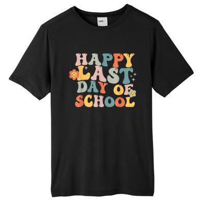 Groovy Happy Last Day Of School Teacher End Of School Year Tall Fusion ChromaSoft Performance T-Shirt