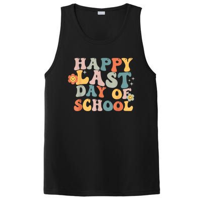 Groovy Happy Last Day Of School Teacher End Of School Year PosiCharge Competitor Tank