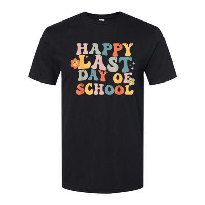 Groovy Happy Last Day Of School Teacher End Of School Year Softstyle CVC T-Shirt