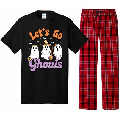 Ghost Halloween Lets Go Ghouls Spooky Season Great Gift Pajama Set