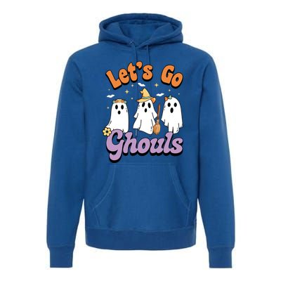 Ghost Halloween Lets Go Ghouls Spooky Season Great Gift Premium Hoodie