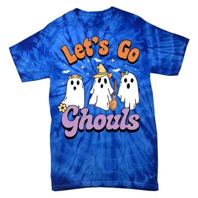 Ghost Halloween Lets Go Ghouls Spooky Season Great Gift Tie-Dye T-Shirt