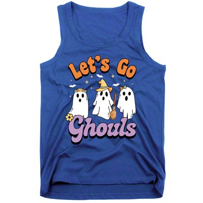 Ghost Halloween Lets Go Ghouls Spooky Season Great Gift Tank Top