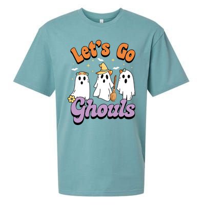 Ghost Halloween Lets Go Ghouls Spooky Season Great Gift Sueded Cloud Jersey T-Shirt