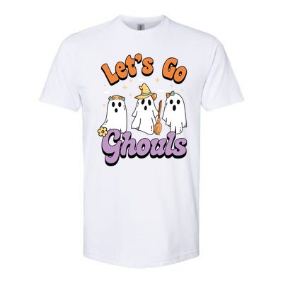 Ghost Halloween Lets Go Ghouls Spooky Season Great Gift Softstyle CVC T-Shirt