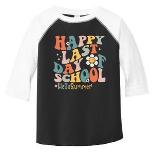 Groovy Happy Last Day of School Teacher Student Hello Summer Toddler Fine Jersey T-Shirt