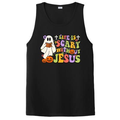 Groovy Halloween Life Is Scary Without Jesus Christian Lover PosiCharge Competitor Tank