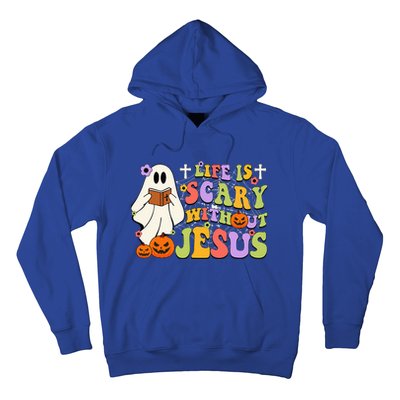 Groovy Halloween Life Is Scary Without Jesus Christian Lover Hoodie