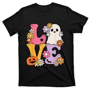 Groovy Halloween Love Costume Ghost Pumpkin T-Shirt