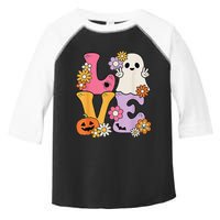 Groovy Halloween Love Costume Ghost Pumpkin Toddler Fine Jersey T-Shirt