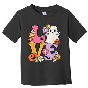 Groovy Halloween Love Costume Ghost Pumpkin Toddler T-Shirt