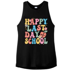 Groovy Happy Last Day Of School Teacher Student Graduation Ladies PosiCharge Tri-Blend Wicking Tank