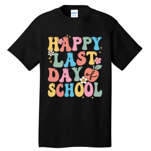 Groovy Happy Last Day Of School Teacher Student Graduation Tall T-Shirt