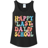 Groovy Happy Last Day Of School Teacher Student Graduation Ladies Essential Tank