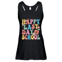 Groovy Happy Last Day Of School Teacher Student Graduation Ladies Essential Flowy Tank