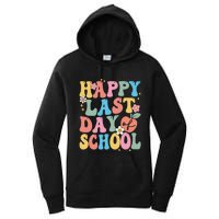 Groovy Happy Last Day Of School Teacher Student Graduation Women's Pullover Hoodie