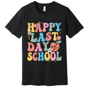 Groovy Happy Last Day Of School Teacher Student Graduation Premium T-Shirt