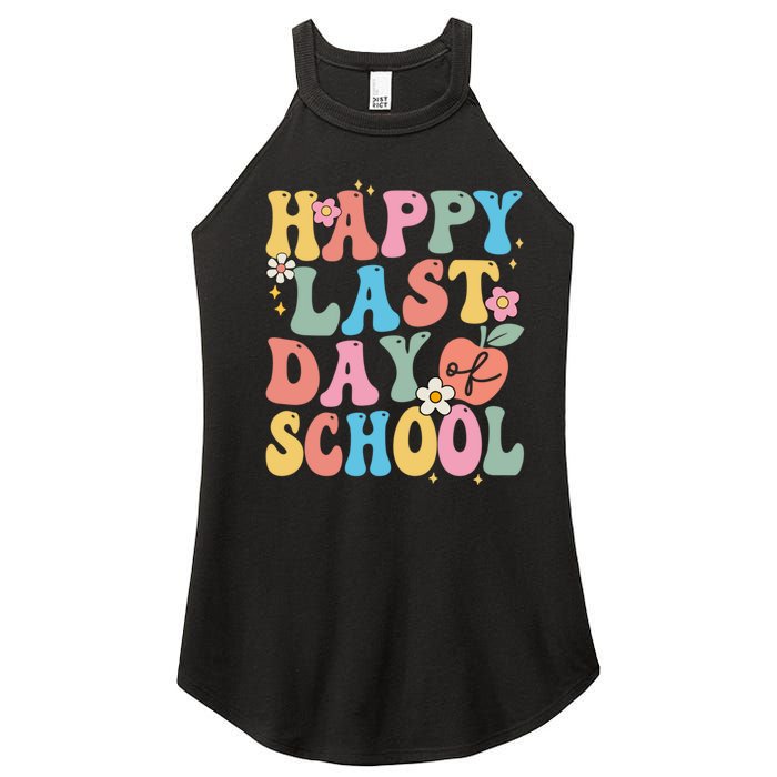 Groovy Happy Last Day Of School Teacher Student Graduation Women's Perfect Tri Rocker Tank