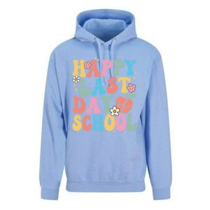 Groovy Happy Last Day Of School Teacher Student Graduation Unisex Surf Hoodie