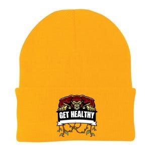 GET HEALTHY | Motivational Red Gorilla Clothing Animal Knit Cap Winter Beanie