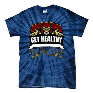 GET HEALTHY | Motivational Red Gorilla Clothing Animal Tie-Dye T-Shirt