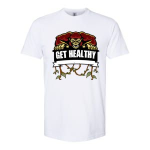 GET HEALTHY | Motivational Red Gorilla Clothing Animal Softstyle CVC T-Shirt