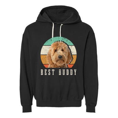 Goldendoodle Hi My Name Is Stop That Funny Dog Doodle Mom Garment-Dyed Fleece Hoodie