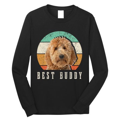 Goldendoodle Hi My Name Is Stop That Funny Dog Doodle Mom Long Sleeve Shirt