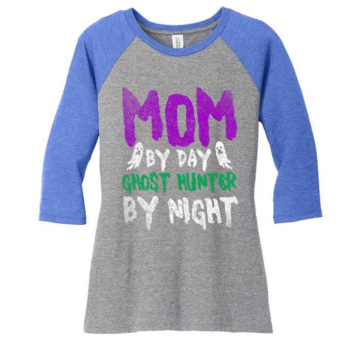 Ghost Hunting Mom Ghost Gift Women's Tri-Blend 3/4-Sleeve Raglan Shirt