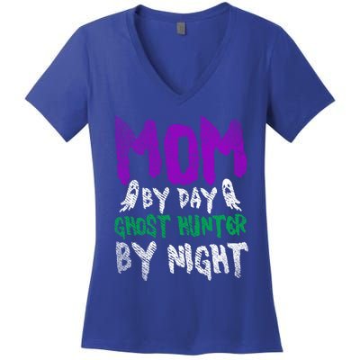 Ghost Hunting Mom Ghost Gift Women's V-Neck T-Shirt